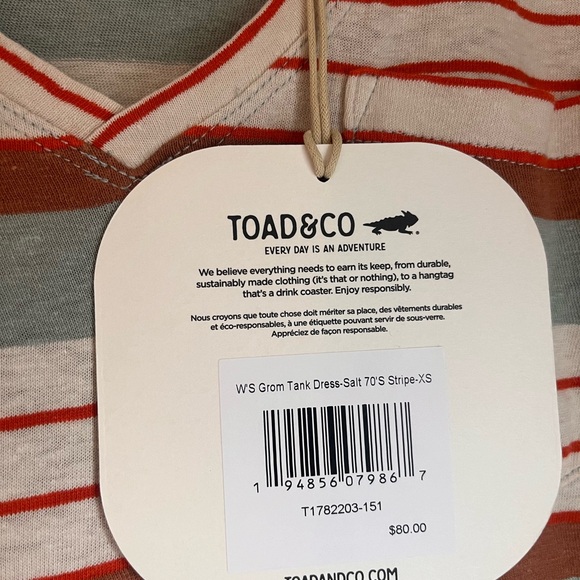 Toad&Co Grom Tank Dress :: Small :: 70’s stripe - Picture 7 of 12